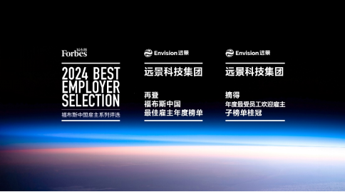 2024年福布斯中国“最佳雇主”发布，远景科技集团再登榜