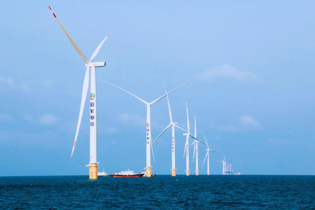 国家电投山东半岛南3号海上风电项目首批风机成功并网！